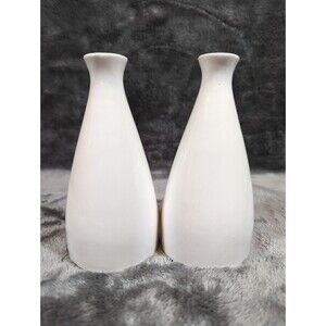 Vintage White Ceramic Oil and Vinegar Set